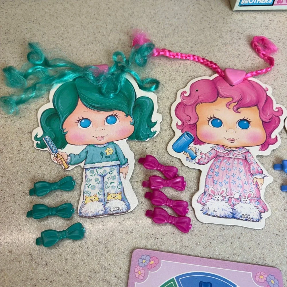 VTG 1989 Pigtails & Ponytails The Comb 'n' Curl Matching Game Parker Brothers